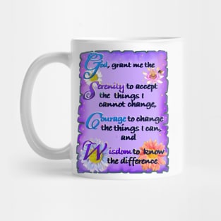 God grant me the serenity Prayer inspirational motivational Mug